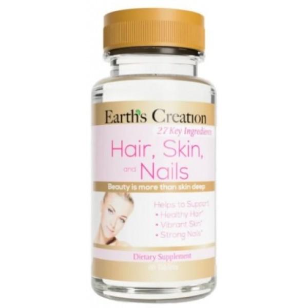 Витамины Earths Creation Hair для волос кожи и ногтей skin/nails 60 таблеток (00000038137)