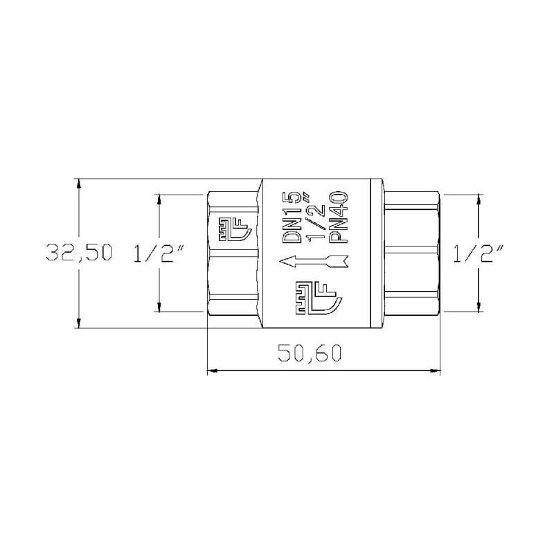 Клапан обратного хода SD Forte 1/2" в SF240NW15(VRM00021109) - фото 2