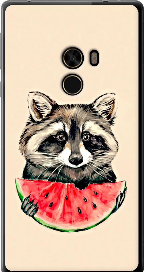 Чехол на Xiaomi Mi MiX Енотик с арбузом (4605u-426-42517)