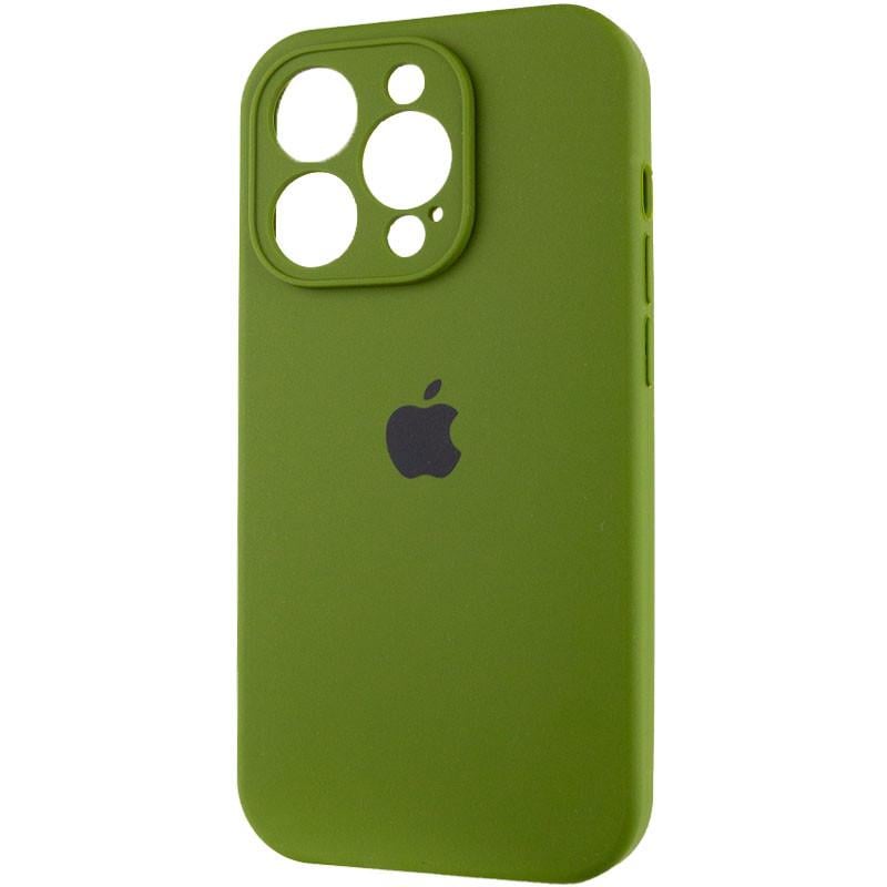 Чохол Silicone Case Full Camera Protective (AA) для Apple iPhone 15 Pro Max (6.7") Зелений | Dark Olive