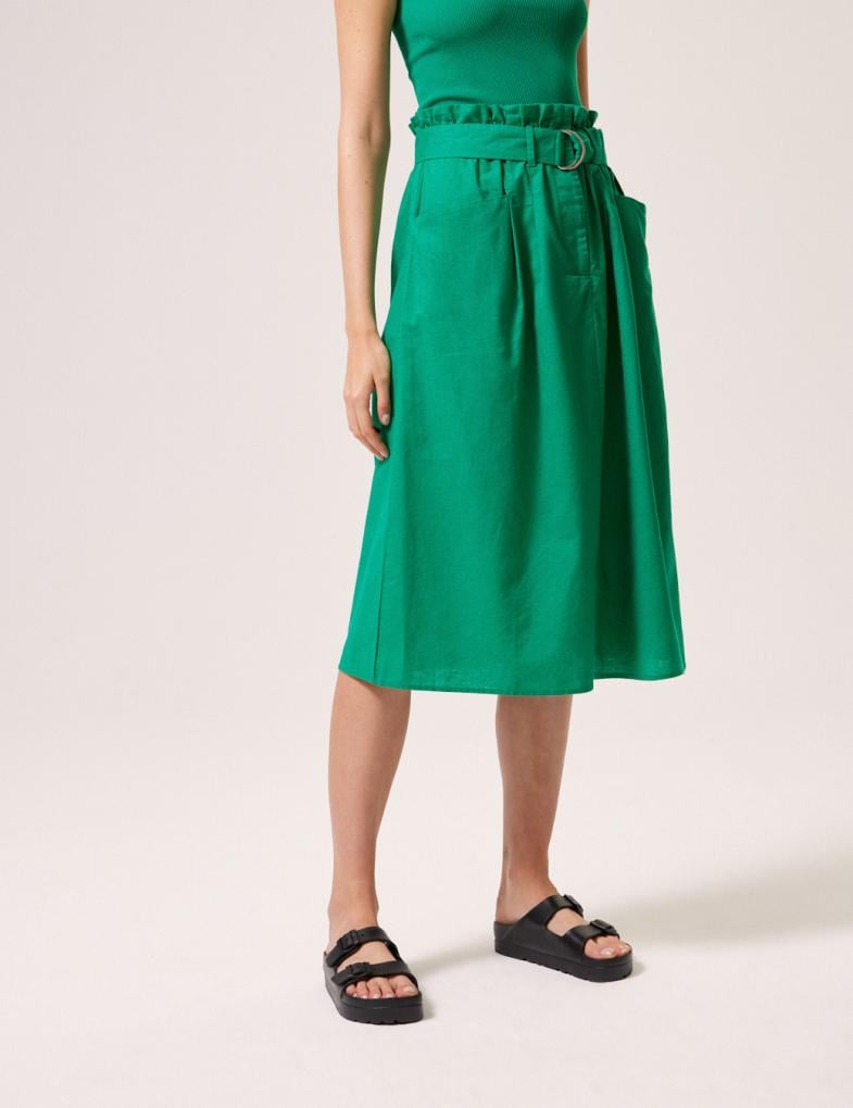 Юбка женская из льна и хлопка Diverse MAJDA XS Зеленый (5902598992338) - фото 2