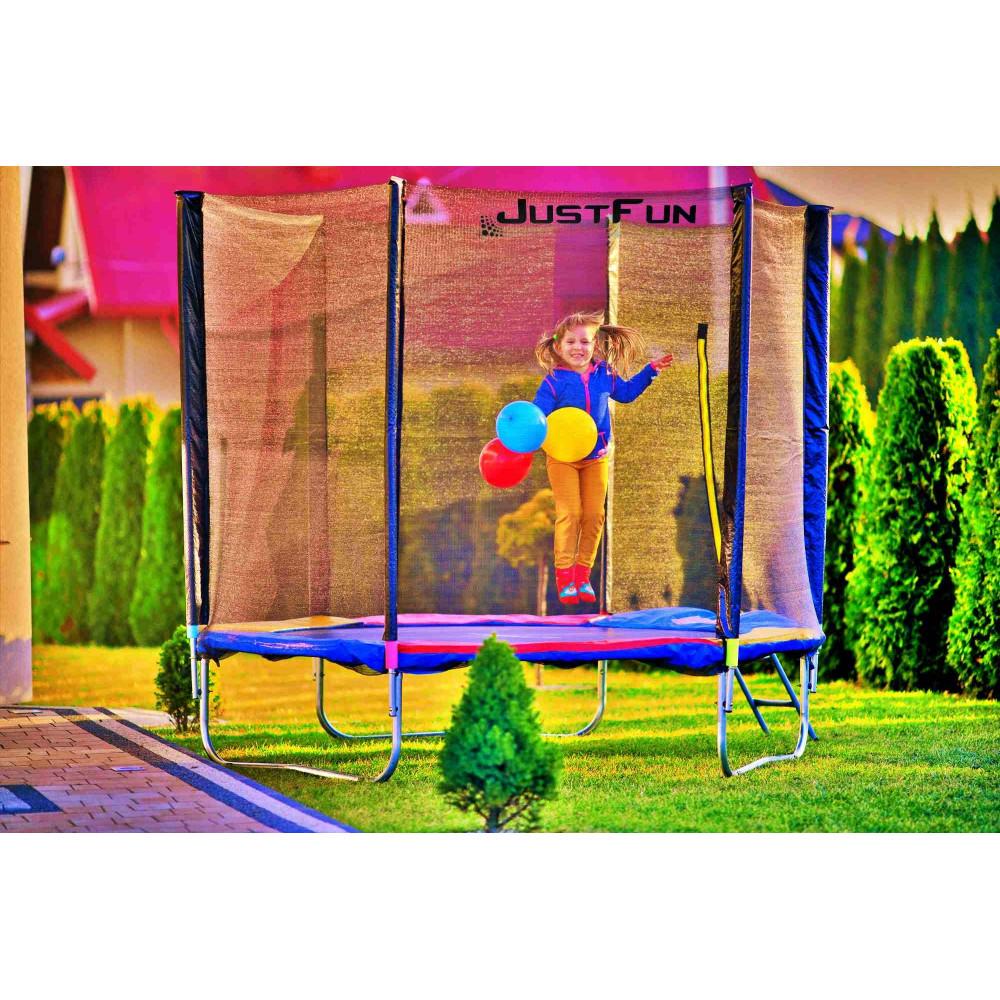 Батут Just Fun зовнішня сітка і драбинка 252 см Multicolor - фото 2 Батут Just Fun зовнішня сітка і драбинка 252 см Multicolor - фото 2