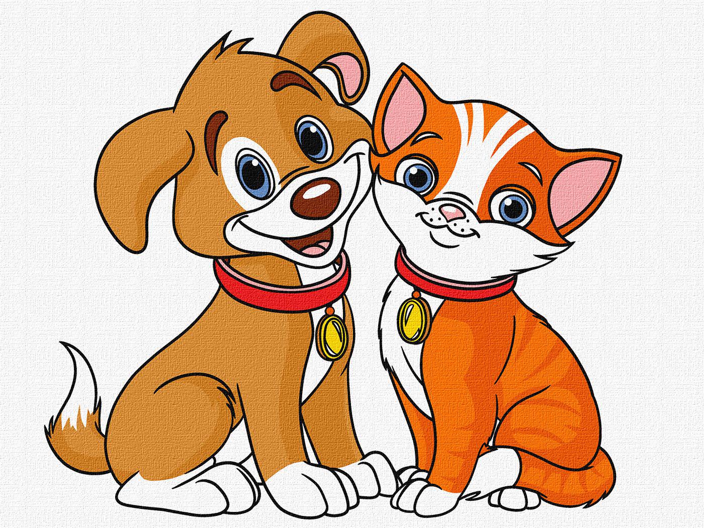 Картина за номерами Ідейка Найкращі друзі 30x40 см (Id-KHO6204)