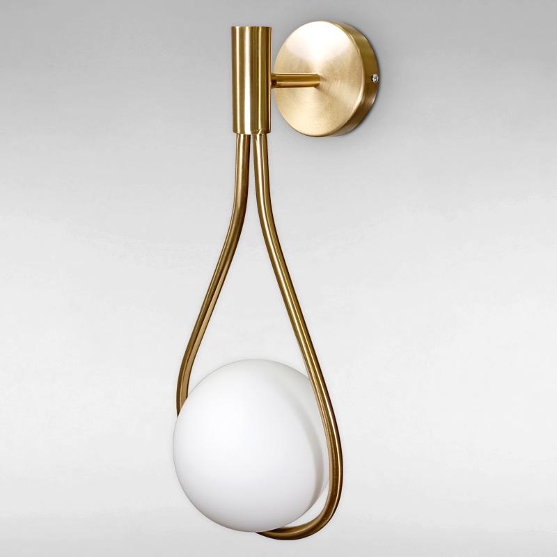 Настінний світильник LS-18023/1W Золото/Білий