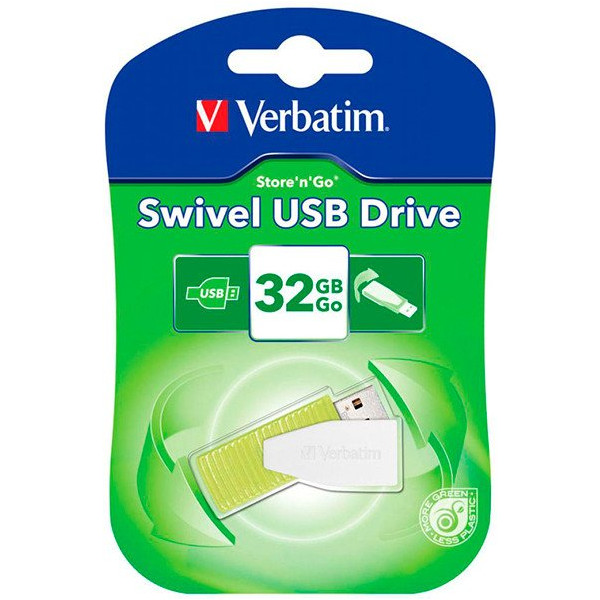 Флешка Verbatim Store&Go Swivel 32GB Green (49815) - фото 4