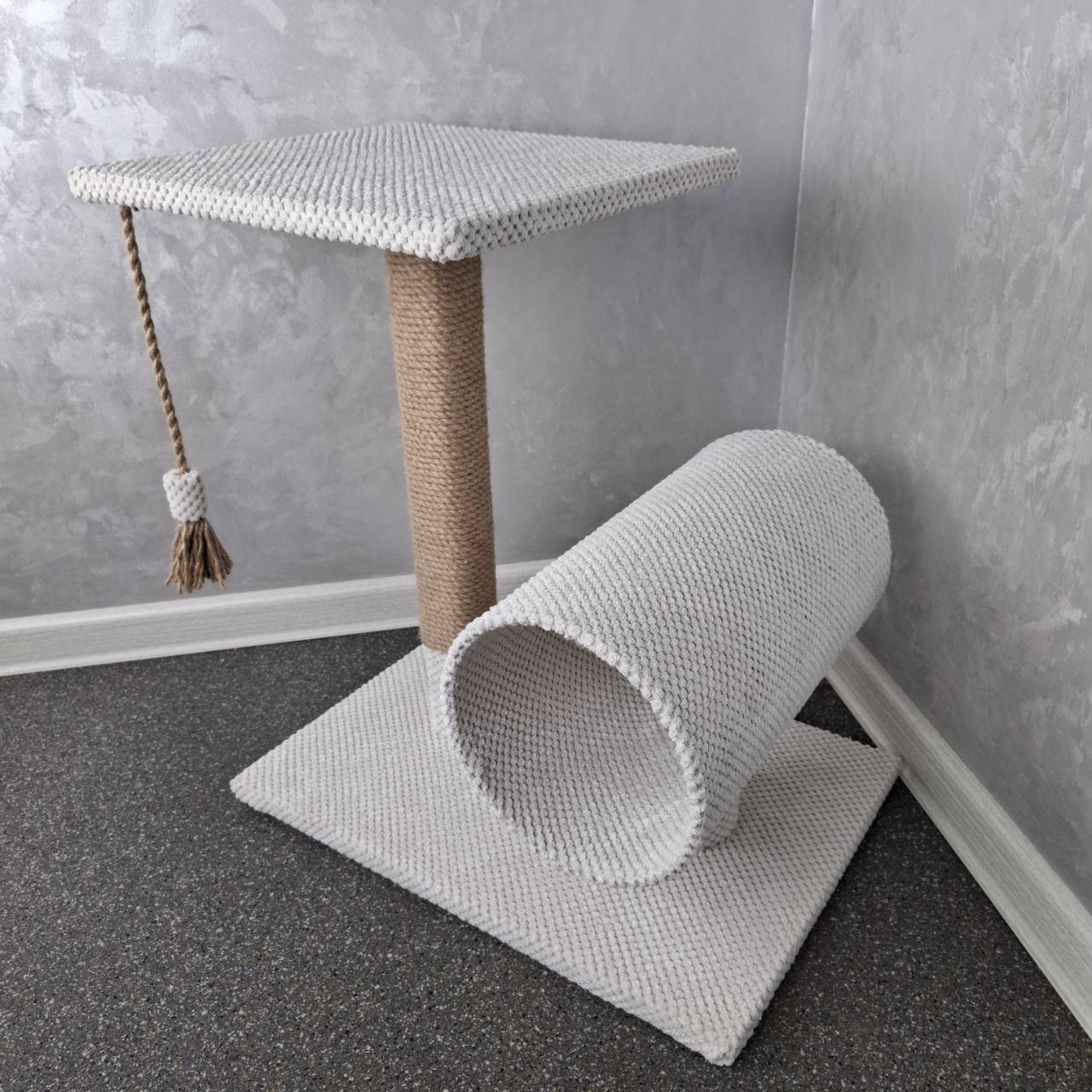 Когтеточка для кота с туннелем и лежанкой 63 см - фото 3