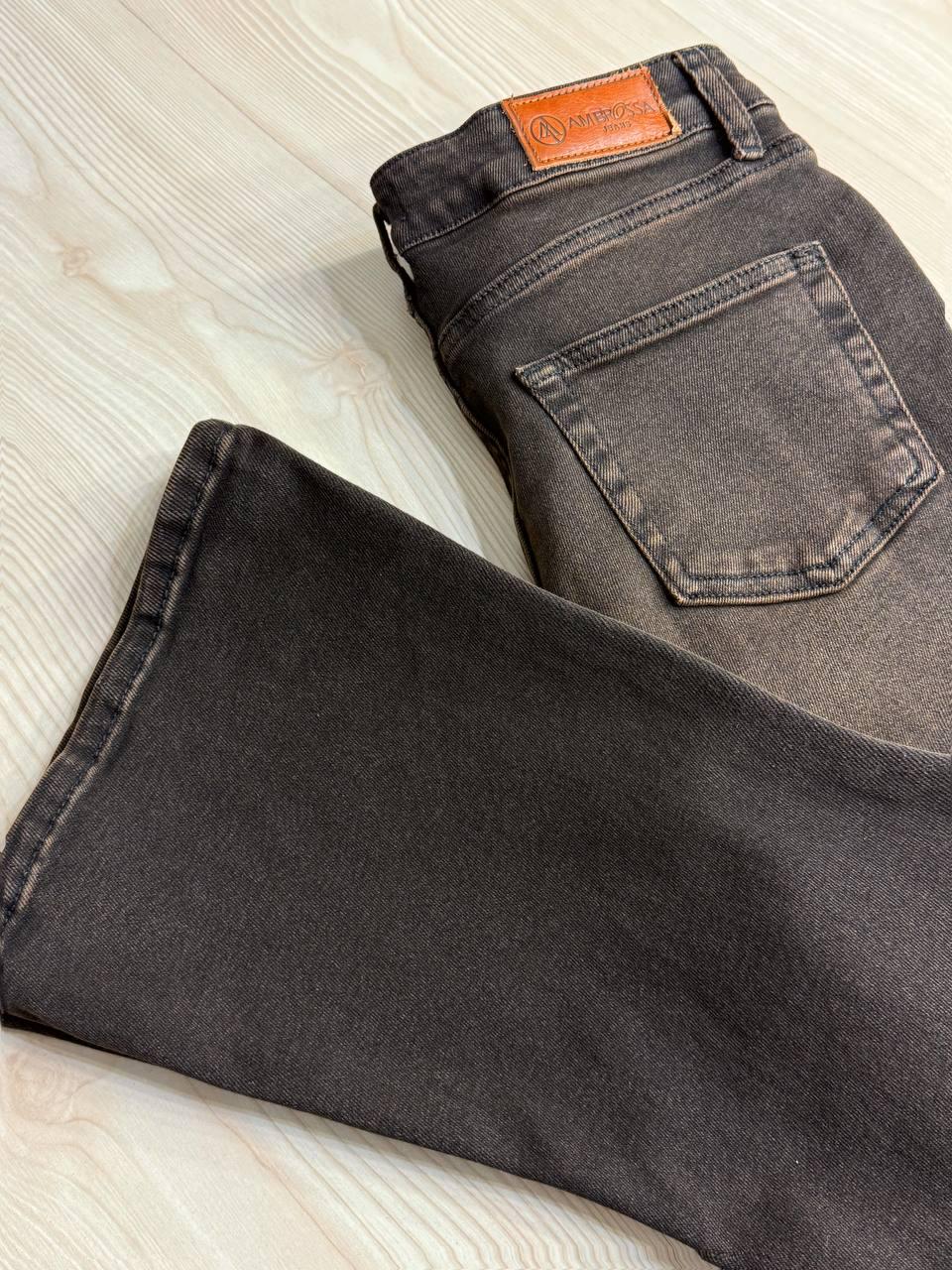 Джинси жіночі Ambrossa 602-1 кльош flared jeans р. 28 Коричневий (5458) - фото 7 Джинси жіночі Ambrossa 602-1 кльош flared jeans р. 28 Коричневий (5458) - фото 7