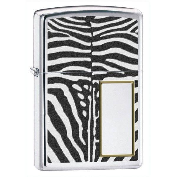 Запальничка ZIPPO 28046 LIGHTER ZEBRA PRINT POLISHED Chrome