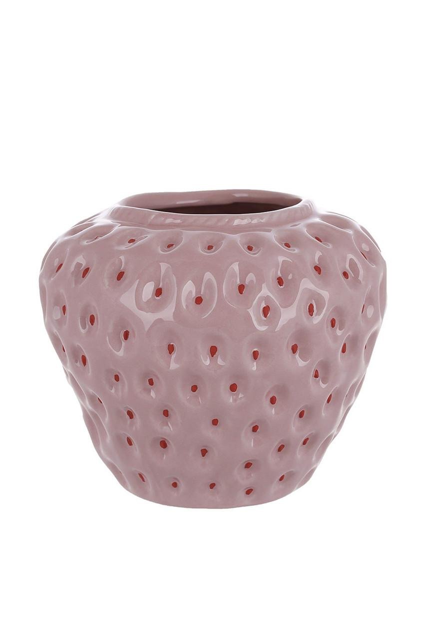 Ваза керамическая Клубничка светло-розовый ЦБ-00277137