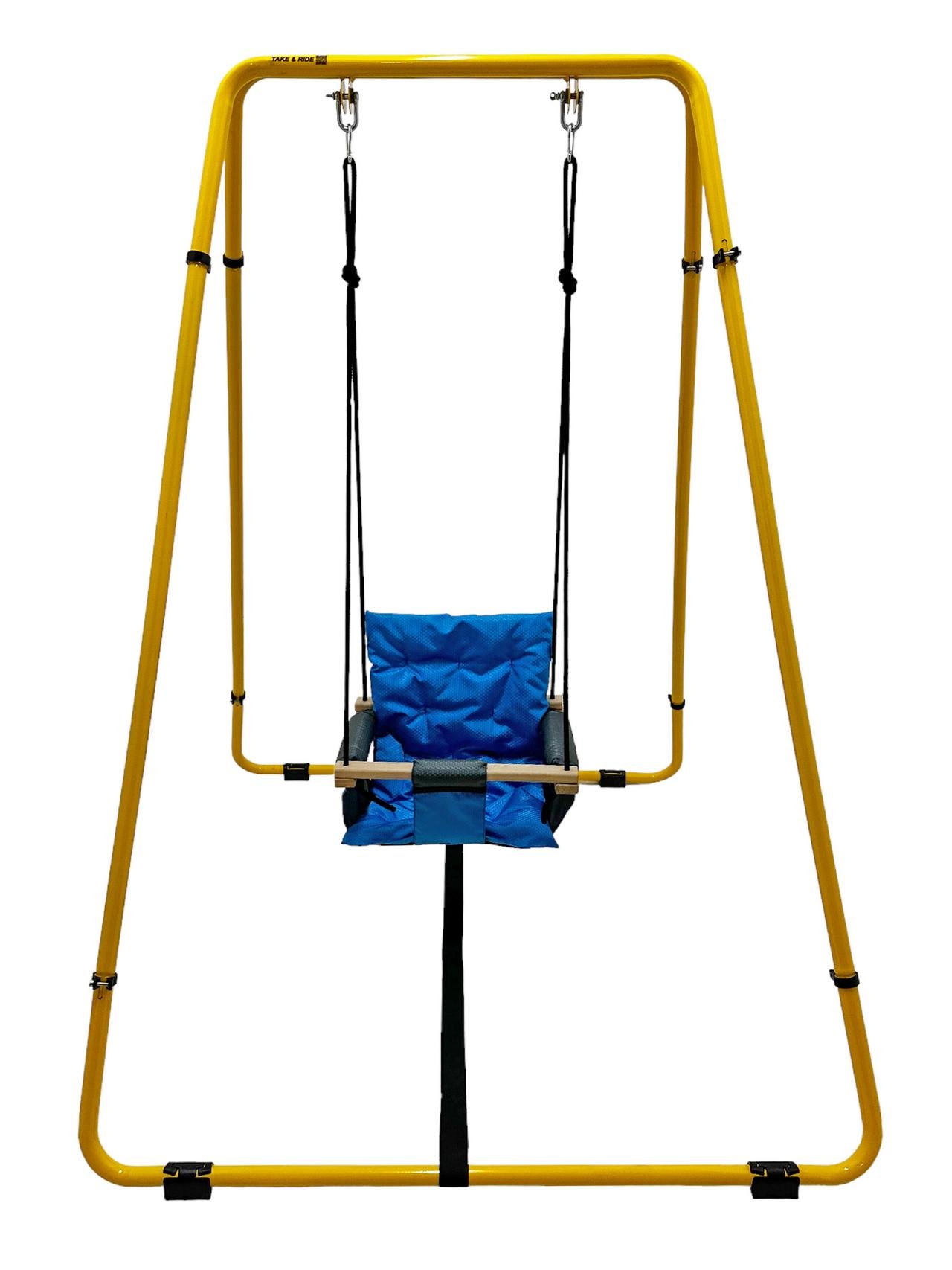 Качеля домашня розбірна для дітей Take&Ride baby swing home Жовтий - фото 1