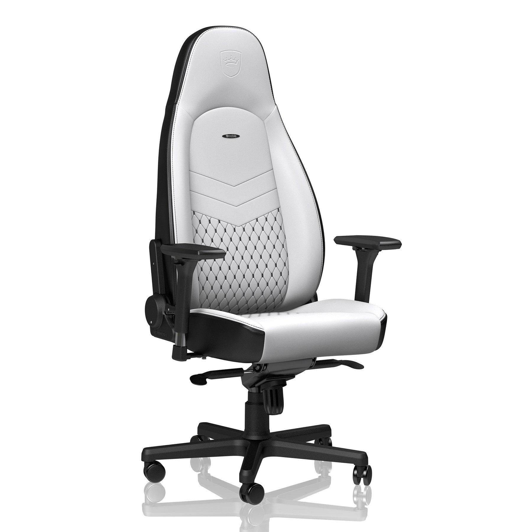 Кресло для геймеров Noblechairs Icon White/Black (10441356) - фото 1