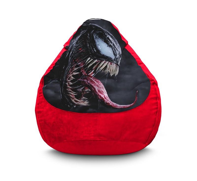 Кресло мешок iPuff Venom Angry Флок XXL 90х125 см Красный Кресло мешок iPuff Venom Angry Флок XXL 90х125 см Красный