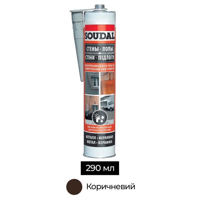 Герметик поліуретановий Soudal PU Sealant 290 мл Коричневий (000020000000073104) - фото 2 Герметик поліуретановий Soudal PU Sealant 290 мл Коричневий (000020000000073104) - фото 2