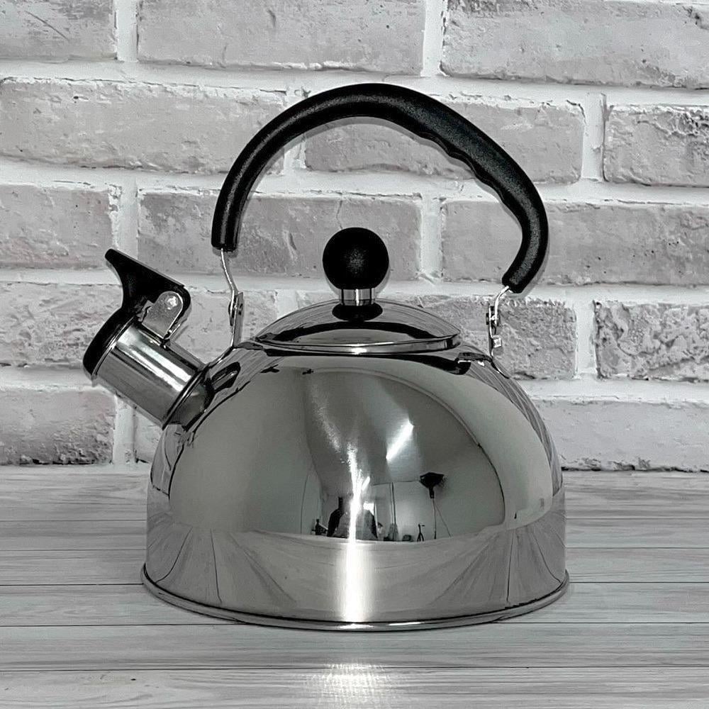 Чайник для плиты со свистком RetroSteel нержавеющая сталь капсульное дно 1,5 л (03-DE-521) - фото 10 Чайник для плиты со свистком RetroSteel нержавеющая сталь капсульное дно 1,5 л (03-DE-521) - фото 10