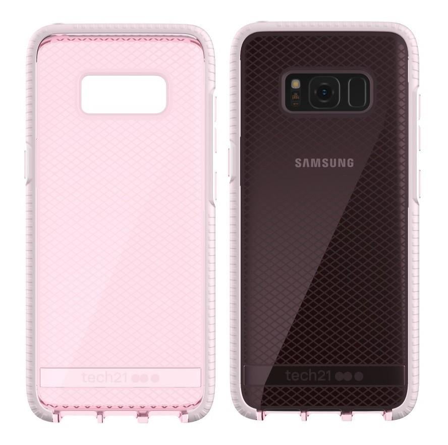 Чехол бронированый прозрачный противоударный Tech21 Liquid Crystal для Samsung S8 Plus Розовый