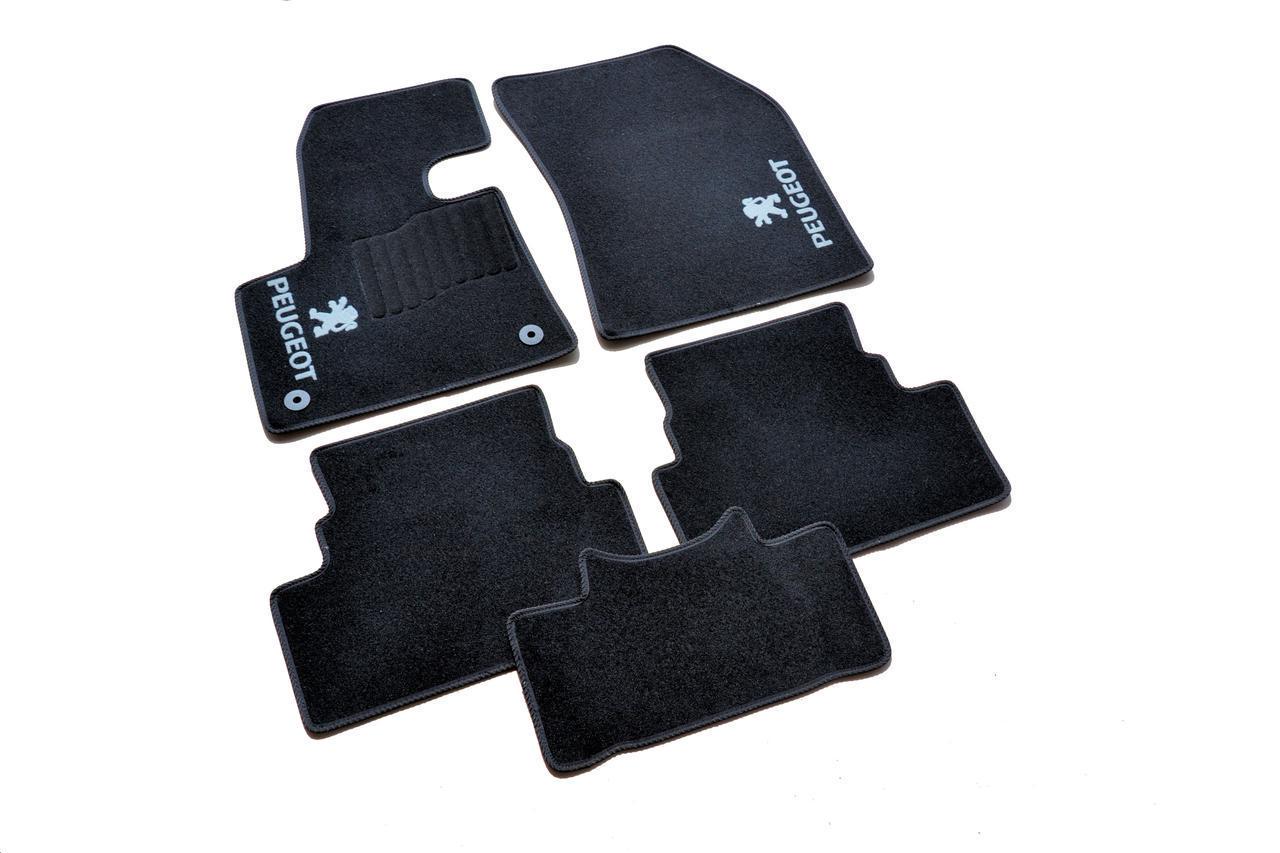 Килимки в салон ворсові для Peugeot 3008 2016 - 5 шт. Чорний (1398313123)