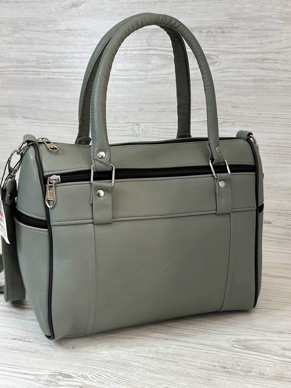 Сумка женская натуральная кожа Зеленый (109009)