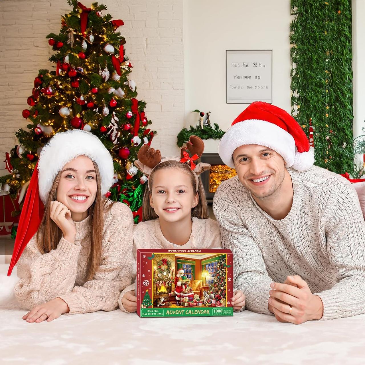 Адвент-календарь рождественский пазл 24 коробки по 1008 деталей - фото 4