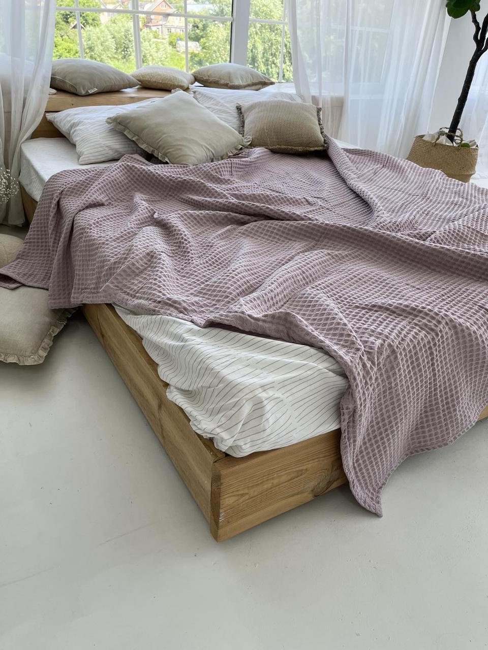 Покривало ZEINTEX Greece бавовняне вафельне 230х260 см Темно-ліловий (18094154) - фото 6 Покривало ZEINTEX Greece бавовняне вафельне 230х260 см Темно-ліловий (18094154) - фото 6