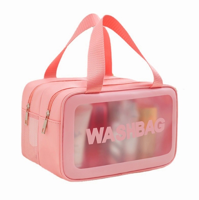 Косметичка WASHBAG с ручками 26,5х16х13 см Розовый (ОКД-131-23)