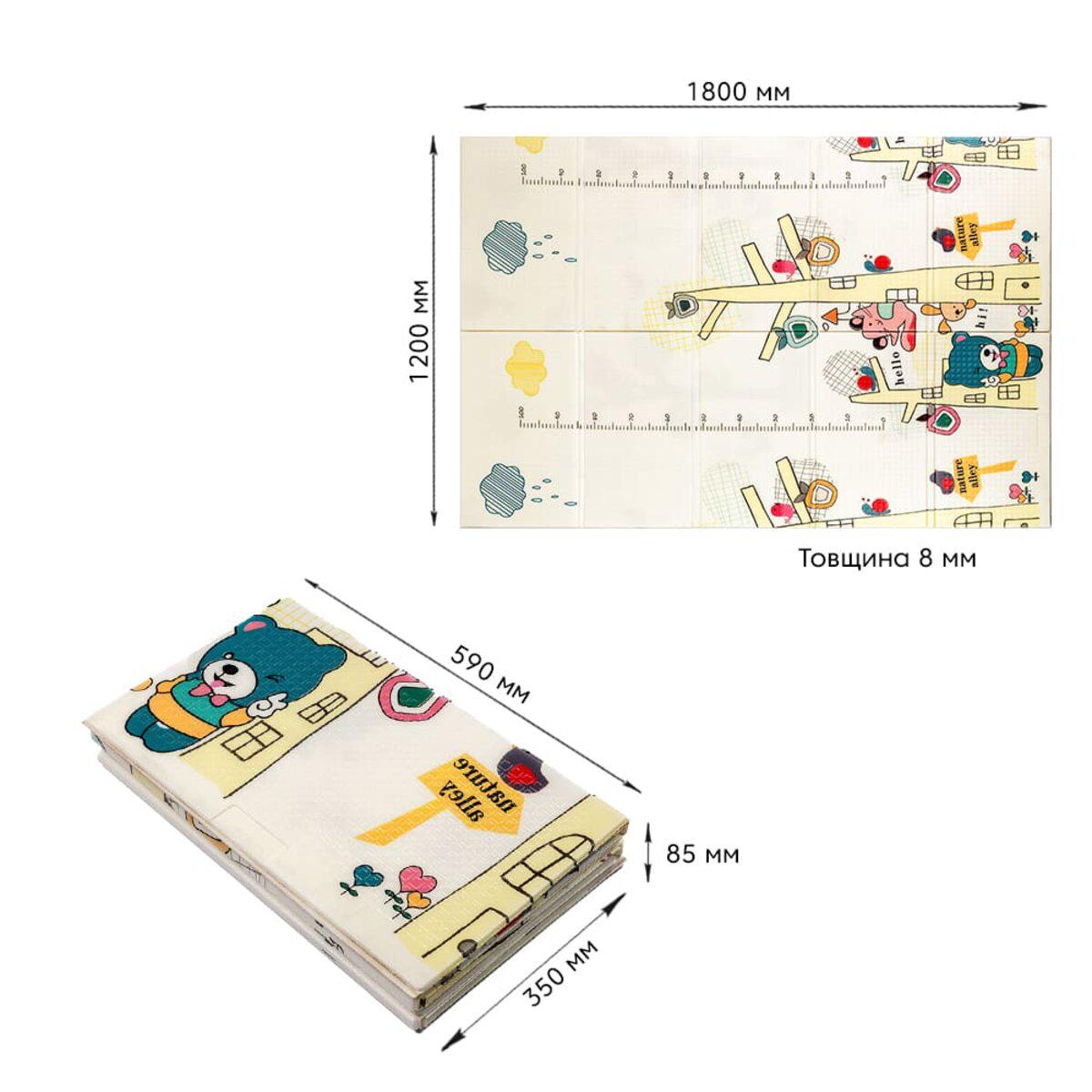 Термоковрик-ростомер для детей Деревья 1,2х1,8 м х 8 мм сложный развивающий двусторонний игровой (001379) - фото 8