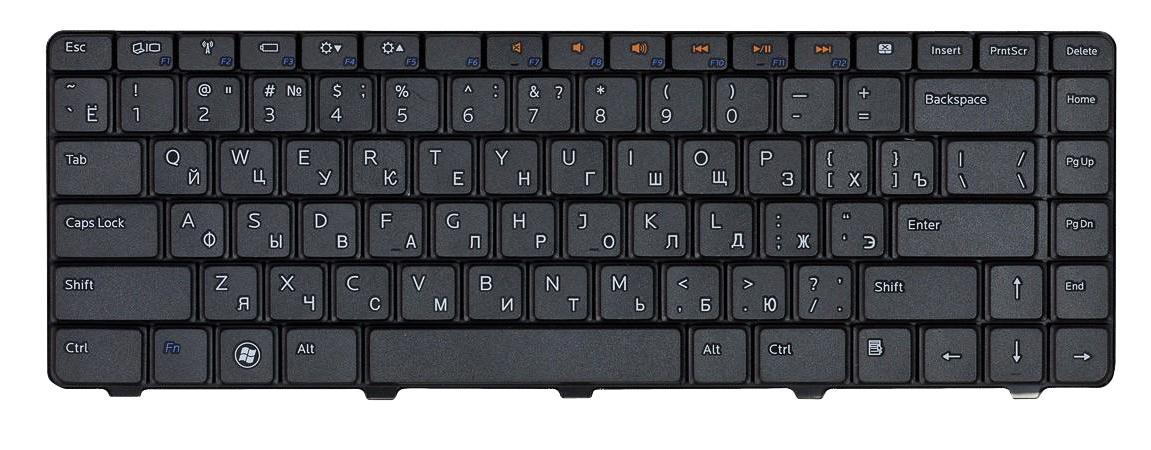 Клавиатура для ноутбука Dell Inspiron 14V/14R/N4010/N4030/N5030 Black Клавиатура для ноутбука Dell Inspiron 14V/14R/N4010/N4030/N5030 Black