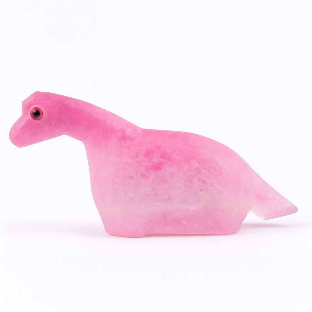 Антистресс Динозавр Dino с блестками Светло-розовый (0211)