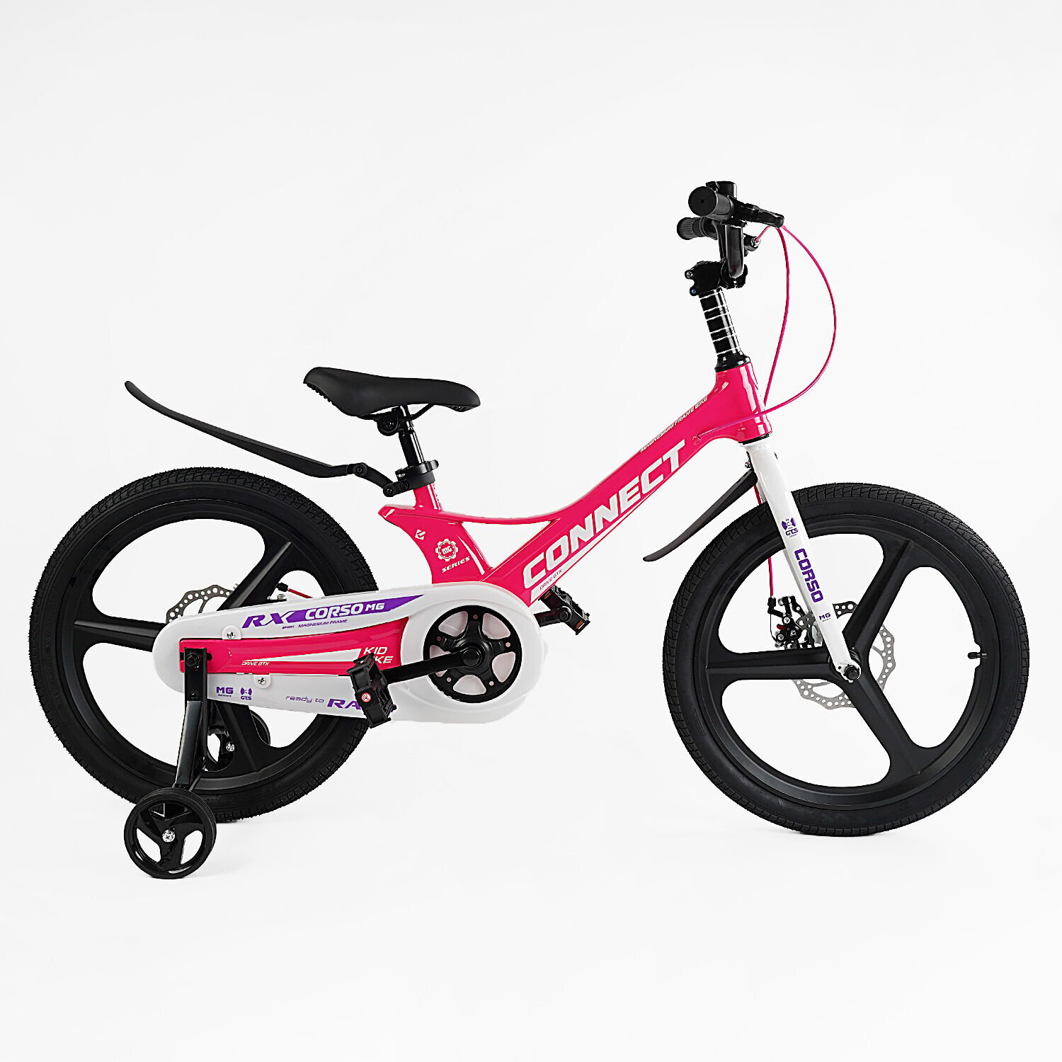 Велосипед двухколесный Corso Connect 20" детский магниевый Малиновый - фото 1