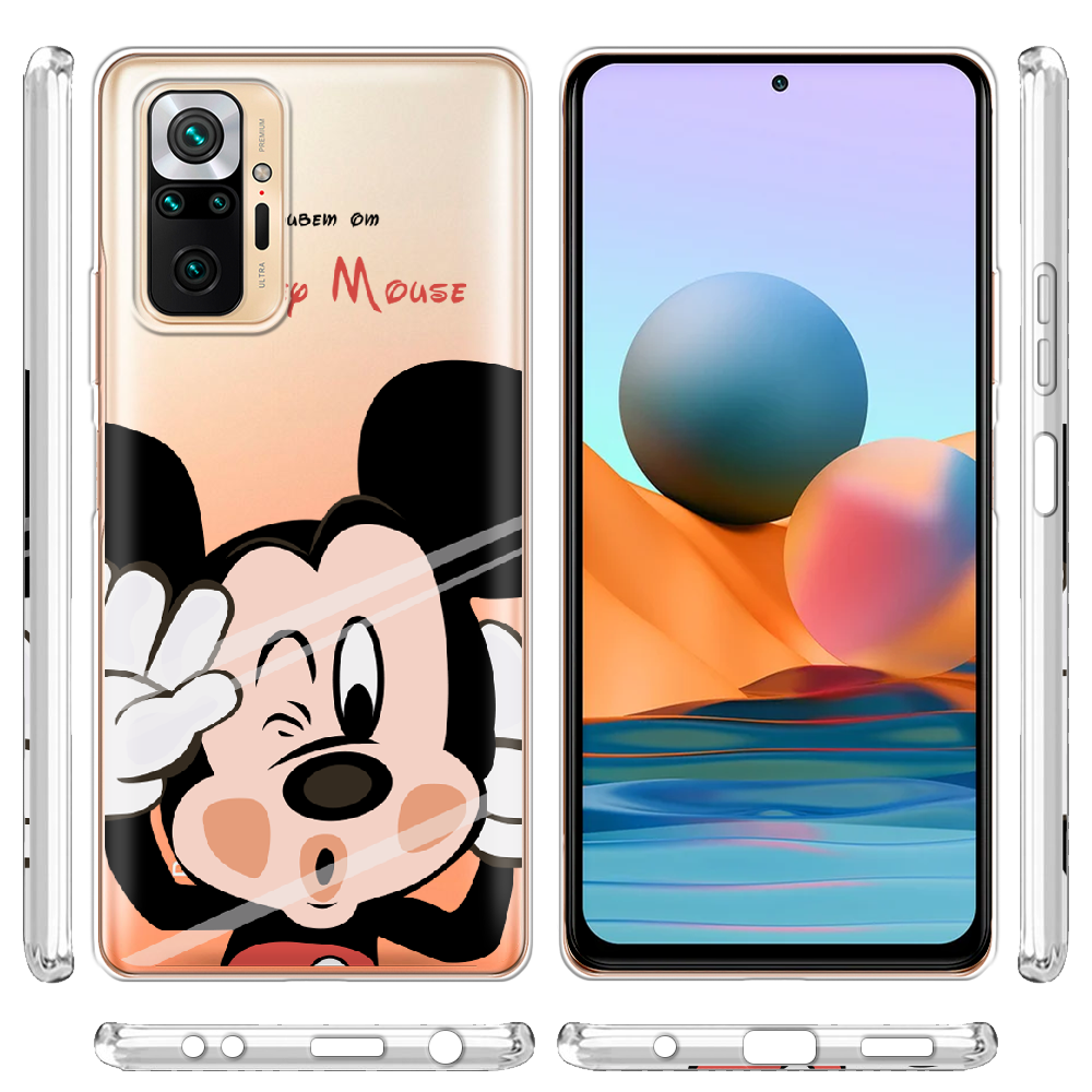 Чехол BoxFace Xiaomi Redmi Note 10 Pro Mister M Прозрачный силикон (42053-cc58-42053) - фото 3