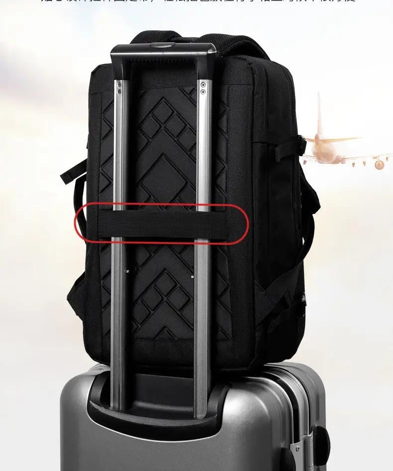 Рюкзак-сумка трансформер Dumantu 2101 для ноутбука 15,6" протиударний Чорний (IBN042B ) - фото 8