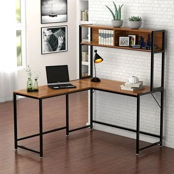 Стіл письмовий LOFT NS-1375 кутовий з відкритими полицями Білий (3075773182)