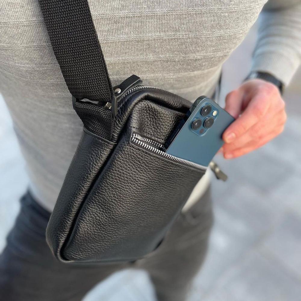 Сумка из натуральной кожи Черный (119530) - фото 28 Сумка из натуральной кожи Черный (119530) - фото 28