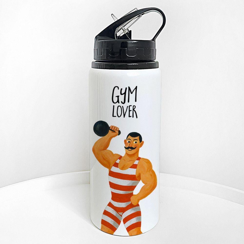Бутылка для воды с трубочкой Presentville Gym lover 600 мл (PLV_25A039) Бутылка для воды с трубочкой Presentville Gym lover 600 мл (PLV_25A039)