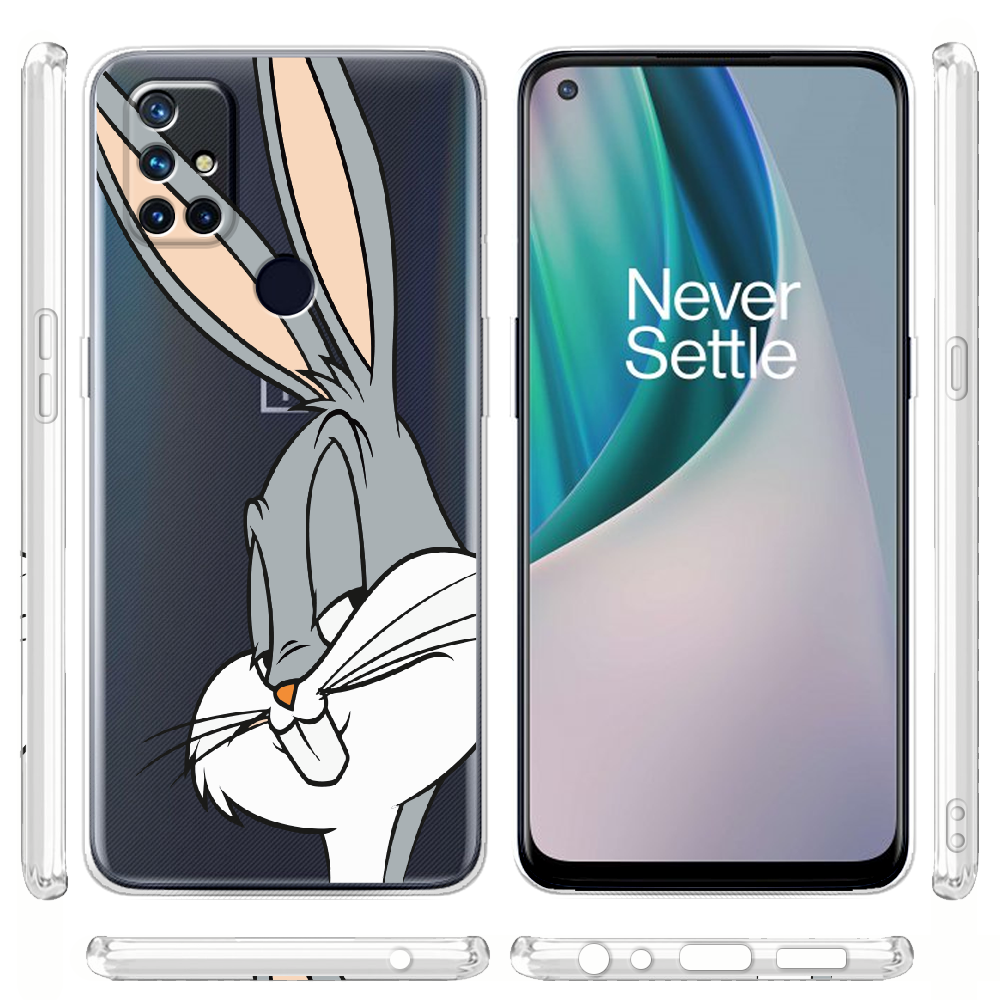 Чехол BoxFace OnePlus Nord N10 Lucky Rabbit Прозрачный силикон (43633-bk81-43633) - фото 3