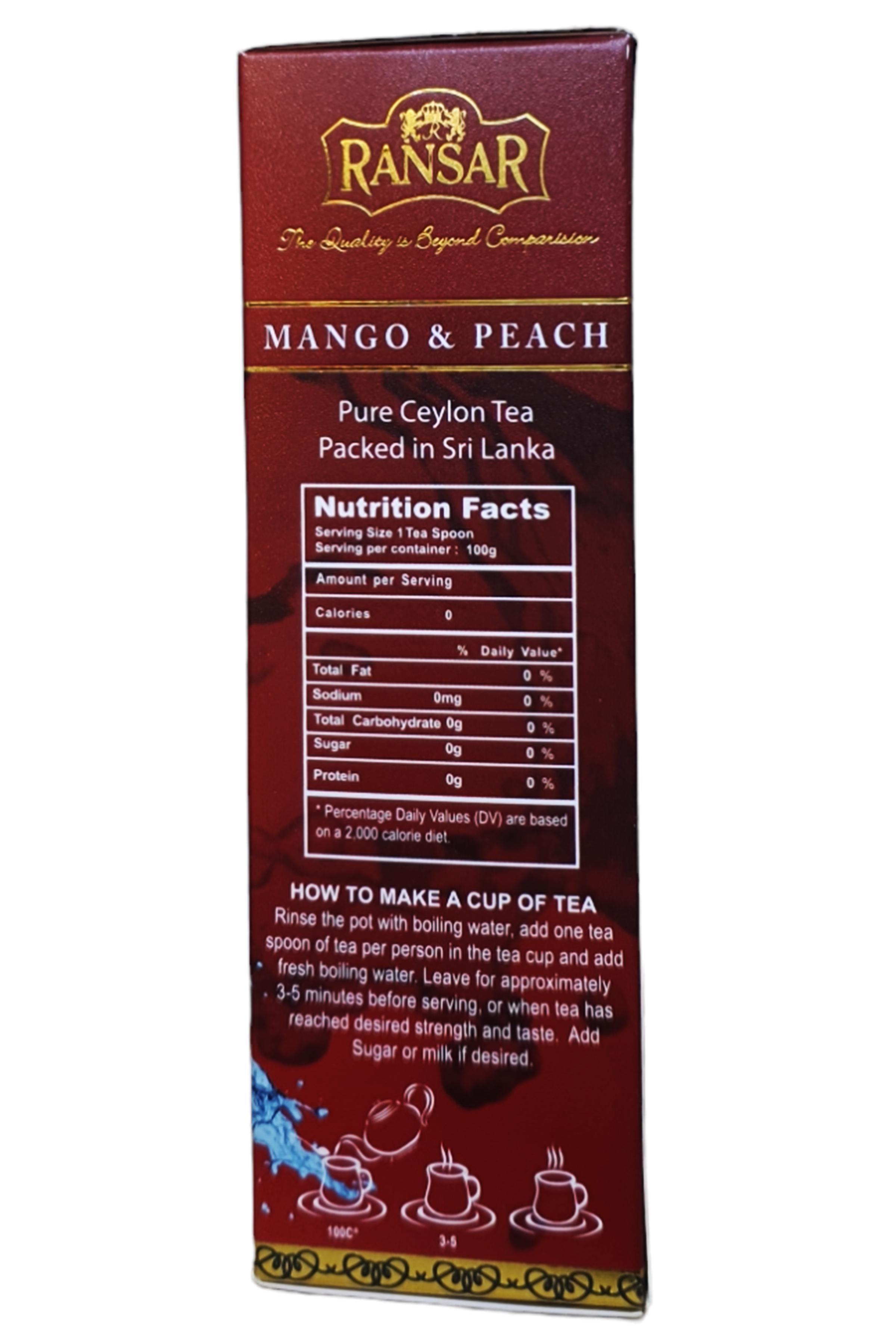 Чай Ransar чорний Mango & Peach манго і персик 100 г (56071) - фото 3