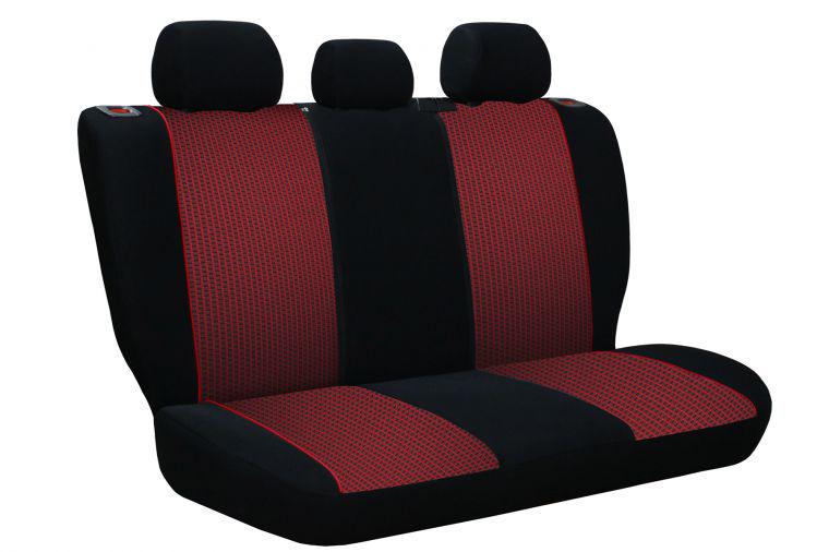 Авточохли з автотканини Pok-ter VIP для Geely MK 2006-2014 2002-2011 Чорний з червоною вставкою (9015990)