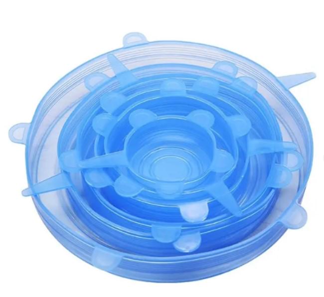 Набір кришок круглих силіконових 6 шт. (AWN-00162) - фото 2 Набір кришок круглих силіконових 6 шт. (AWN-00162) - фото 2