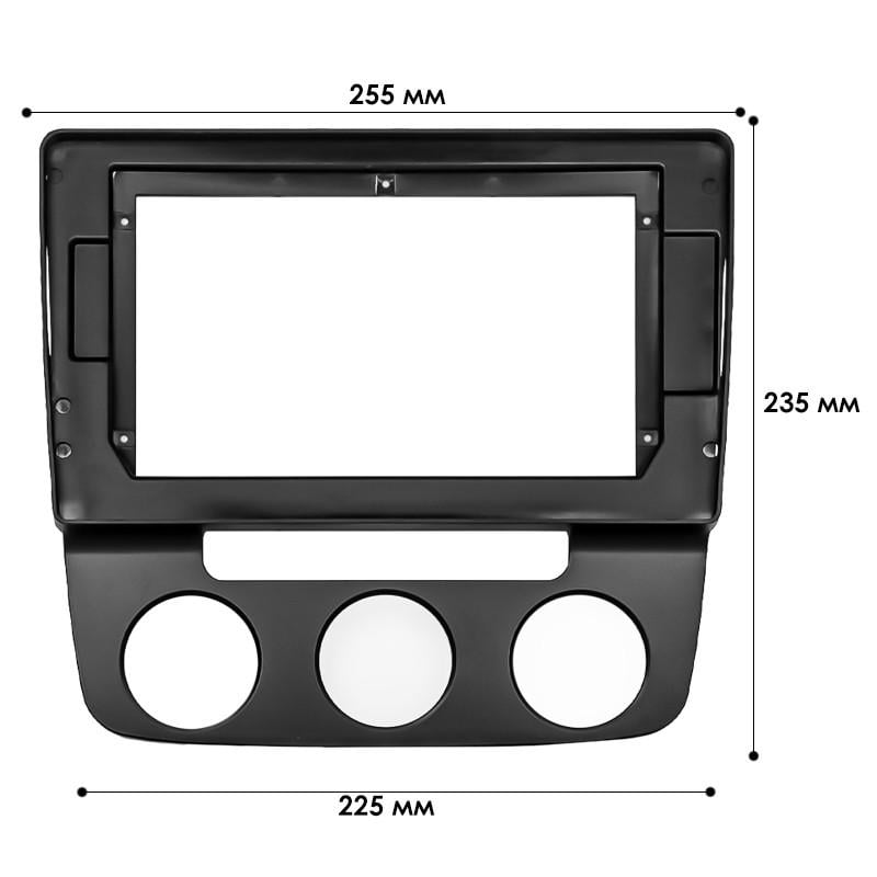 Переходная рамка Lesko 10.1" Volkswagen Jetta V 2005-2010 Auto AC (6881) - фото 4