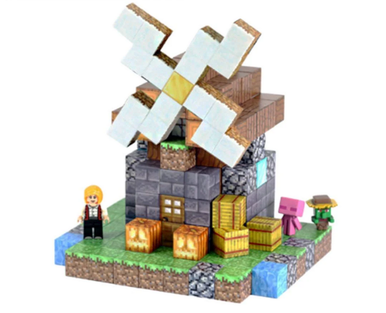 Конструктор магнитный Minecraft Ветряк 175 блоков (24111478)