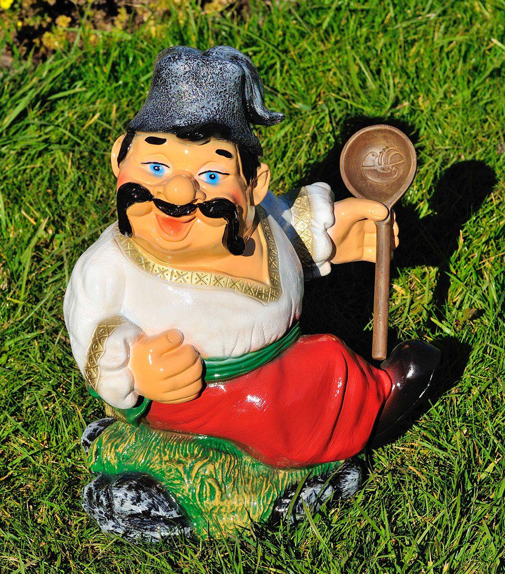 Садовая фигура Казак с ложкой 55 см (800)