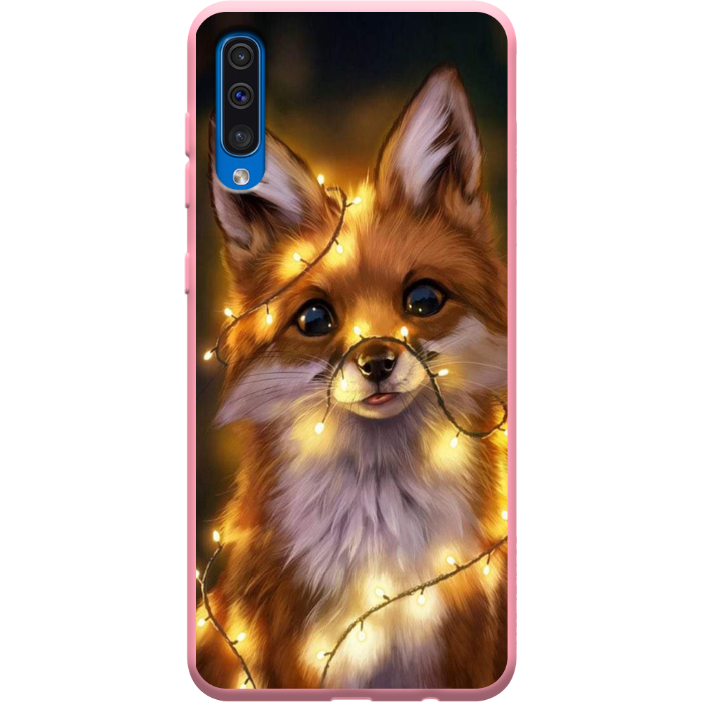 Чехол Boxface Samsung A505 Galaxy A50 Рождественская лиса Розовый силикон (36417-up2399-37015)