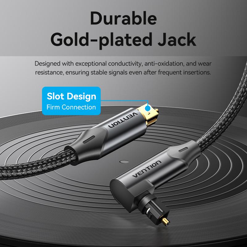 Кабель оптичний Vention Toslink з поворотом на 360° SPDIF Dolby Digital Аудіо Hi-Fi нейлонове обплетення 0,5 м Чорний (BKDBD) - фото 10 Кабель оптичний Vention Toslink з поворотом на 360° SPDIF Dolby Digital Аудіо Hi-Fi нейлонове обплетення 0,5 м Чорний (BKDBD) - фото 10