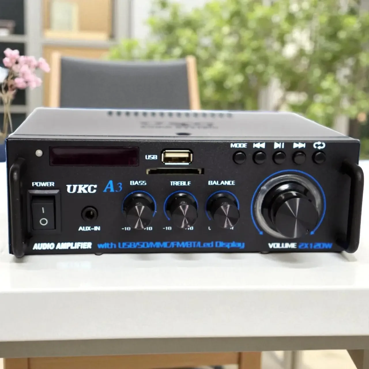 Підсилювач UKC A3 2x120 Вт з Bluetooth USB SD і FM радіо (10261) - фото 7