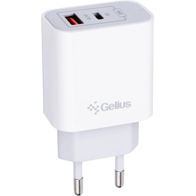 Зарядное устройство сетевое Gelius Merge GP-HC060 GAN USB+Type-C 35W QC/PD/PPS White (99403) - фото 4 Зарядное устройство сетевое Gelius Merge GP-HC060 GAN USB+Type-C 35W QC/PD/PPS White (99403) - фото 4