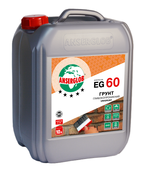 Грунт глубокопроникающий ANSERGLOB EG 60 UNIGRUNT 10 л (15627) - фото 1