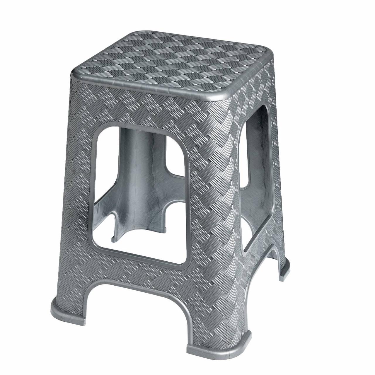 Табурет пластиковий LUX R-plastic Металік (14439554) - фото 1 Табурет пластиковий LUX R-plastic Металік (14439554) - фото 1