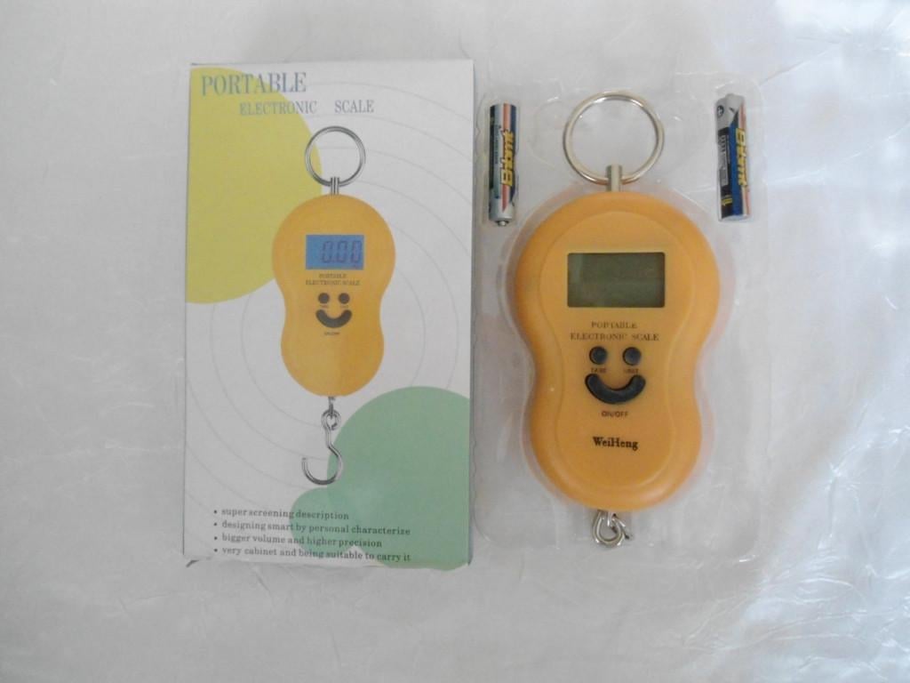 Ваги портативні електронні Domotec 40 кг с батарейками автовимкнення Помаранчевий - фото 5