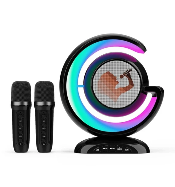 Нічник із колонкою Bluetooth YS-110 двома мікрофонами Чорний (YS110)