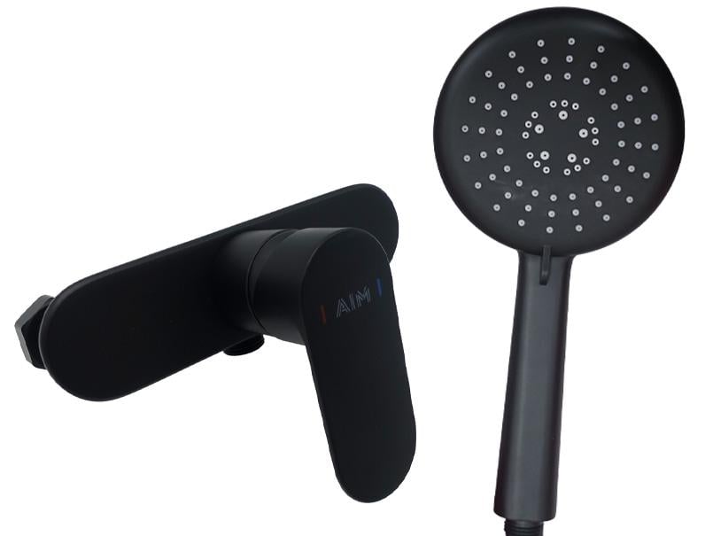 Змішувач для душової кабіни AiM DG01240 Matte Black Змішувач для душової кабіни AiM DG01240 Matte Black