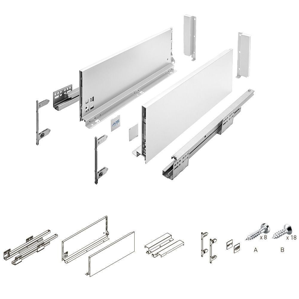 Выдвижной ящик GTV Axis H 168 мм L 400 мм Белый (PB-AXISPRO-KPL400C1) - фото 3 Выдвижной ящик GTV Axis H 168 мм L 400 мм Белый (PB-AXISPRO-KPL400C1) - фото 3